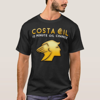 Das dunkle T-Shirt des Costa Oil Square-Logos