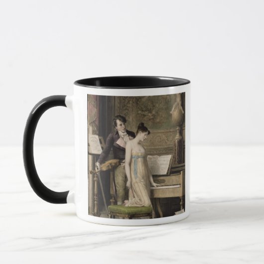 Das Duo (Mezzotint) Tasse (Links)