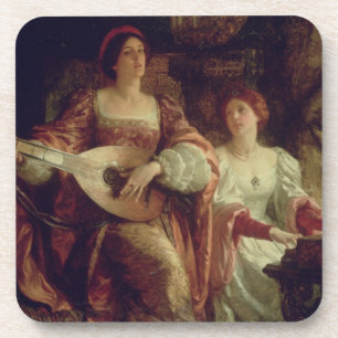 Das Duo (Öl auf Leinwand) Getränkeuntersetzer