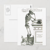 Das durchdachte Skelett Postkarte (Vorne/Hinten)