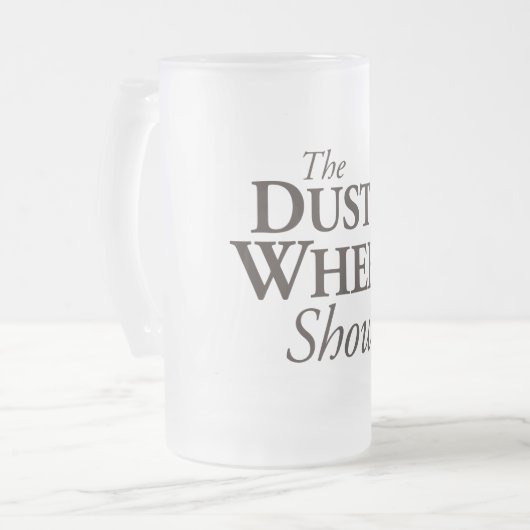 Das Dusty Wheel: Tasse des Mattierten Titels (Vorderseite Links)