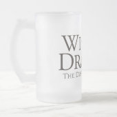 Das Dusty Wheel: Winterdrache der Dusty Wheel Cut Mattglas Bierglas (Links)