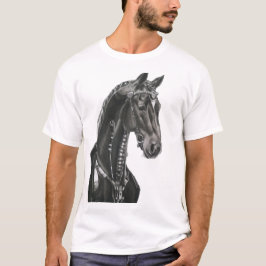Das Dynamische Schwarze Pferd T-Shirt