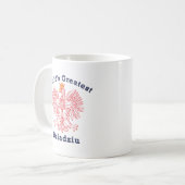 Das Dziadziu der Welt bestster Rot-Adler Kaffeetasse (Vorderseite Links)