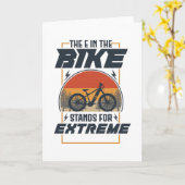 Das E im Fahrrad steht für Extrem Karte (Gelbe Blume)