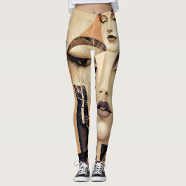 Das Echo von „Virelle“ – Ein abstraktes Porträt Leggings