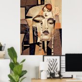 Das Echo von „Virelle“ – Ein abstraktes Porträt Poster (Heimbüro)