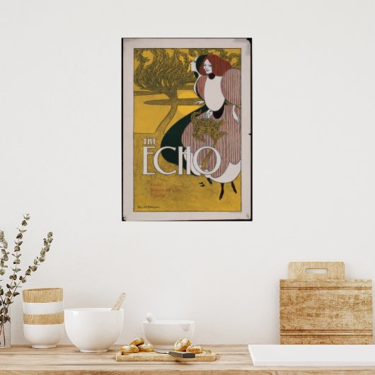 Das Echo von Will H. Bradley Poster (Küche)