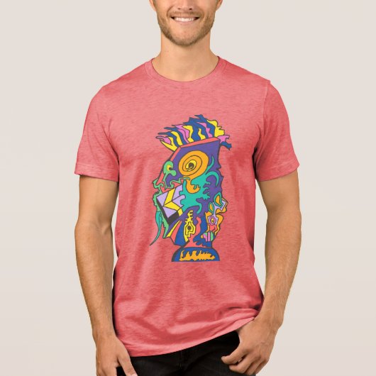 Das Echsen-Dilemma Tri-Blend Shirt (Vorderseite)
