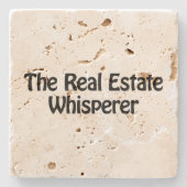 das echte Anwesen flüstern Steinuntersetzer (Vorderseite)