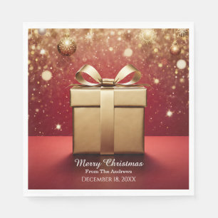 Das echte Geschenk Goldene Weihnachts Servietten