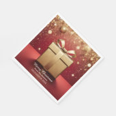 Das echte Geschenk Goldene Weihnachts Servietten (Ecke)