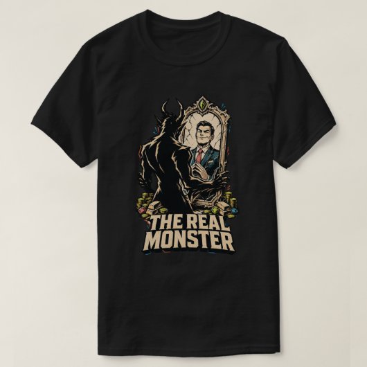 Das echte Monster Dark Mirror T-Shirt (Design vorne)