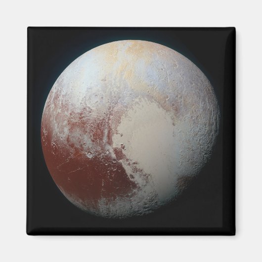 Das echte Pluto, hochauflösende neue Foto Magnet (Vorne)