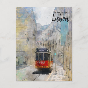 Das echte Portugal - Lissabon Vintage-Reisepostkar Postkarte
