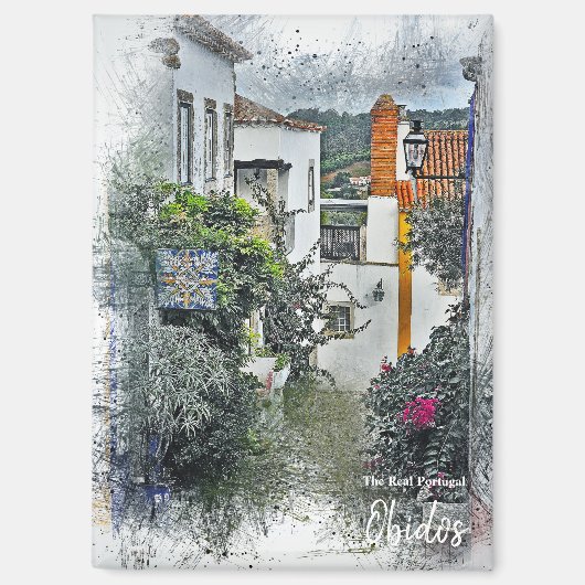 Das echte Portugal - Obidos Magnet (Vorderseite)