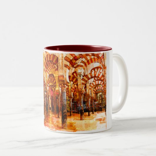 Das echte Spanien Cordoba Zweifarbige Tasse (VorderseiteRechts)