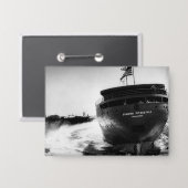 Das Edmund Fitzgerald Vintage Great Lakes Schiff Button (Vorderseite/Rückseite)