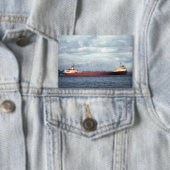 Das Edmund Fitzgerald Vintage Great Lakes Schiff Button (Insitu)