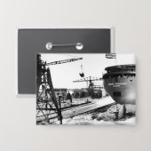 Das Edmund Fitzgerald Vintage Great Lakes Schiff Button (Vorderseite/Rückseite)