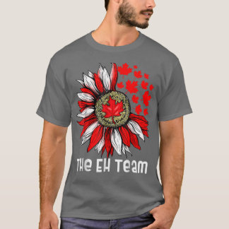 Das Eh-Team Kanadischer Tag Sonnenblumenblättriger T-Shirt