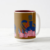 Das Ehrenbanner braun Zweifarbige Tasse (VorderseiteRechts)