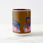 Das Ehrenbanner braun Zweifarbige Tasse (Mittel)