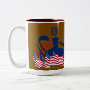 Das Ehrenbanner braun Zweifarbige Tasse