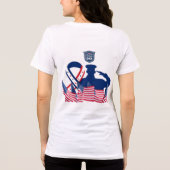 Das Ehrenbanner weiß Tri-Blend Shirt (Rückseite)