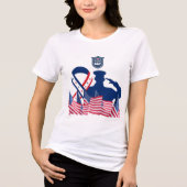 Das Ehrenbanner weiß Tri-Blend Shirt (Vorderseite)