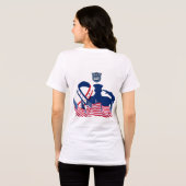 Das Ehrenbanner weiß Tri-Blend Shirt (Rückseite voll)