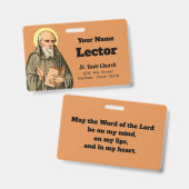 Das ehrwürdige Abzeichen "Bede Preaching" (P 008;  Ausweis (Vorder- & Rückseite)