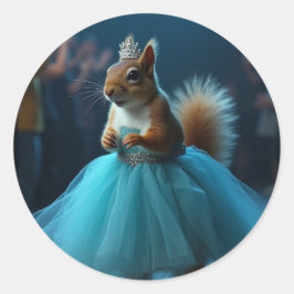 Das Eichhörnchen der Prinzessin Runder Aufkleber