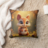 Das Eichhörnchen des bezaubernden Cartoon im Wald Kissen (Decke)