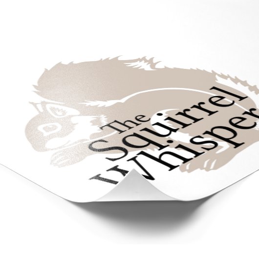 Das Eichhörnchen flüstert Fotodruck (Ecke)