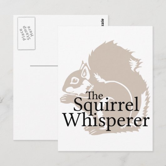 Das Eichhörnchen flüstert Postkarte (Vorne/Hinten)