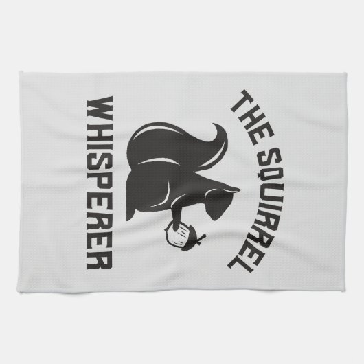 Das Eichhörnchen flüstert | Squirrel Lover Geschirrtuch (Horizontal)