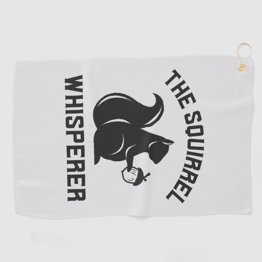 Das Eichhörnchen flüstert | Squirrel Lover Golfhandtuch (Horizontal)