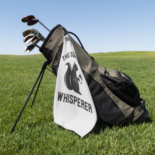 Das Eichhörnchen flüstert | Squirrel Lover Golfhandtuch (Gras)