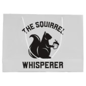 Das Eichhörnchen flüstert | Squirrel Lover Große Geschenktüte (Rückseite)