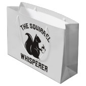Das Eichhörnchen flüstert | Squirrel Lover Große Geschenktüte (Rückseite Schrägansicht)