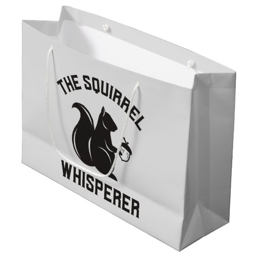 Das Eichhörnchen flüstert | Squirrel Lover Große Geschenktüte (Vorderseite Schrägansicht)