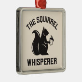 Das Eichhörnchen flüstert | Squirrel Lover Ornament Aus Metall (Rechts)