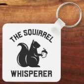 Das Eichhörnchen flüstert | Squirrel Lover Schlüsselanhänger (Rückseite)