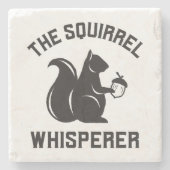 Das Eichhörnchen flüstert | Squirrel Lover Steinuntersetzer (Vorderseite)
