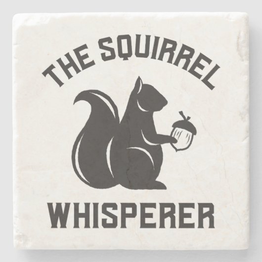 Das Eichhörnchen flüstert | Squirrel Lover Steinuntersetzer (Vorderseite)