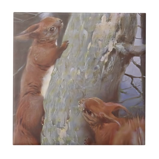 DAS EICHHÖRNCHEN (Sciurus vulgaris) Fliese (Vorderseite)