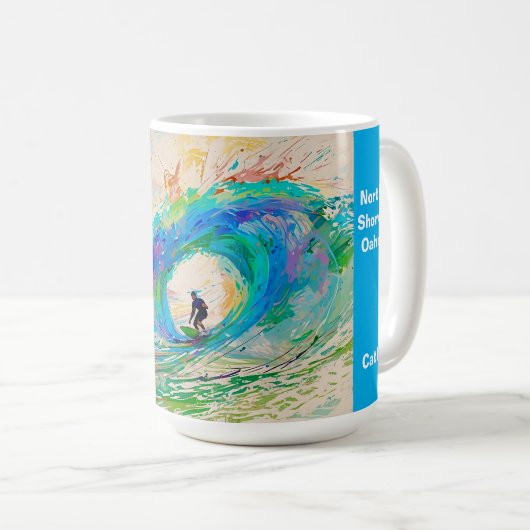 Das Eichhörnchen surfen Kaffeetasse (VorderseiteRechts)
