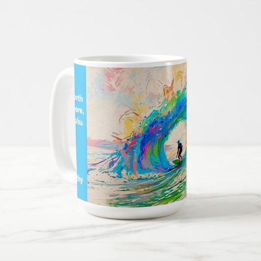 Das Eichhörnchen surfen Kaffeetasse (Vorderseite Links)