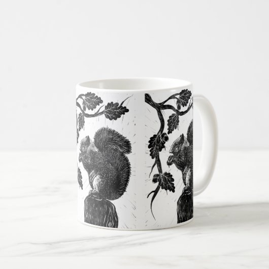 Das Eichhörnchen und die Eichel Kaffeetasse (VorderseiteRechts)
